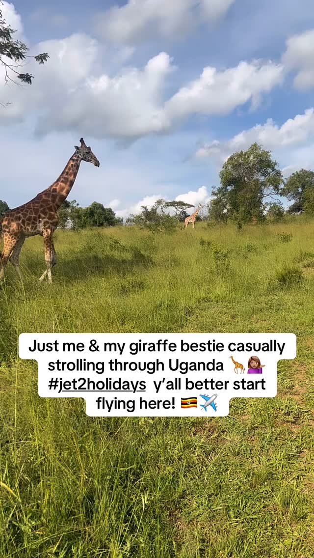 Just me & my giraffe bestie casually strolling through Uganda 🦒💁🏽♀️
Jet2, y’all better start flying here! 🇺🇬✈️
#uganda #giraffegoals #jet2view #bucketlistmoment #denzelapproved #trendingaudio