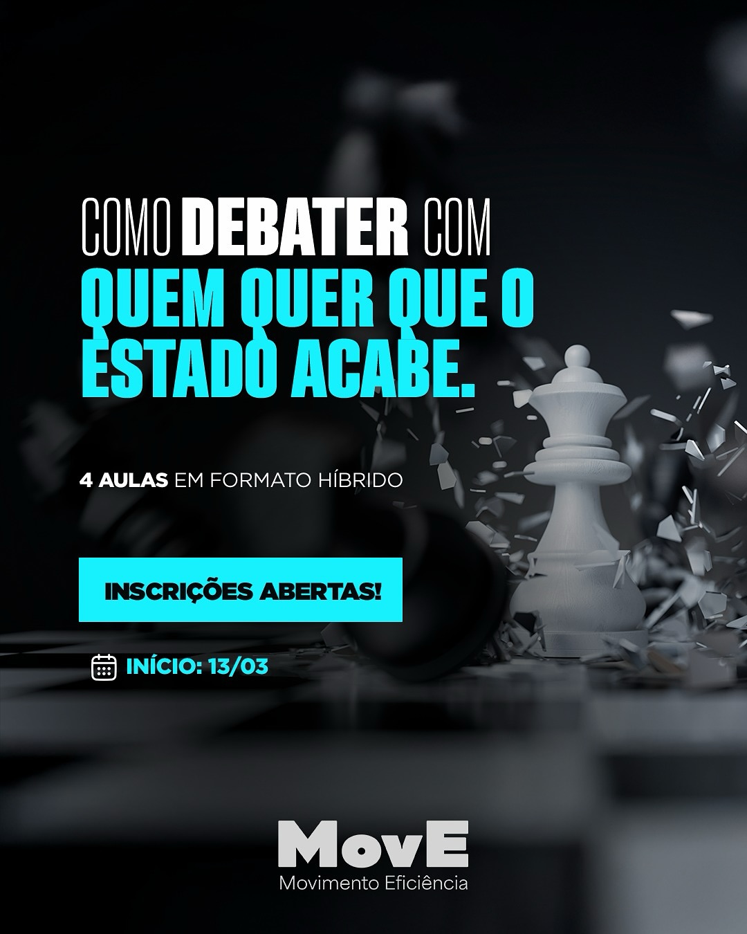 📢 DEFESA E VALORIZAÇÃO DO SERVIÇO PÚBLICO 💪✨
O Movimento Eficiência (MovE), em parceria com a Pública – Central do Servidor e a Escola Sindilex, apresenta um curso de formação gratuito para servidores públicos! 🎓🔥
🔹 Aprenda a rebater críticas ao Estado e ao serviço público com dados e argumentos sólidos.
🔹 Participe de palestras com especialistas e dirigentes sindicais.
🔹 Fortaleça a defesa do serviço público e seu papel essencial na sociedade.
📅 Início: 13/03/2025 | 📍 Modalidade híbrida | 🎯 Público-alvo: servidores de todas as esferas
🔎 Para saber mais e 📝 se inscrever acesse: https://movimentoeficiencia.org.br/curso//
.
.
#fenalegis #move #movimentoeficiência