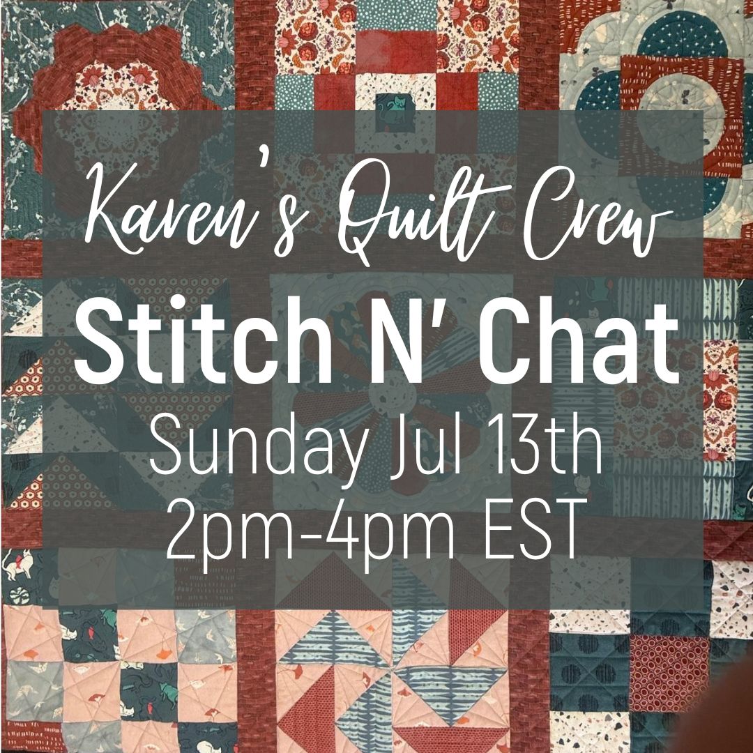 Lots of fun this weekend with my Quilt Crew. We'll start at 12pm EST with our Boost Your Sampler Skills workshop. Then the open chat at 2:00pm. Both at included with your membership to my channel. Go to any of my video and click on JOIN.
