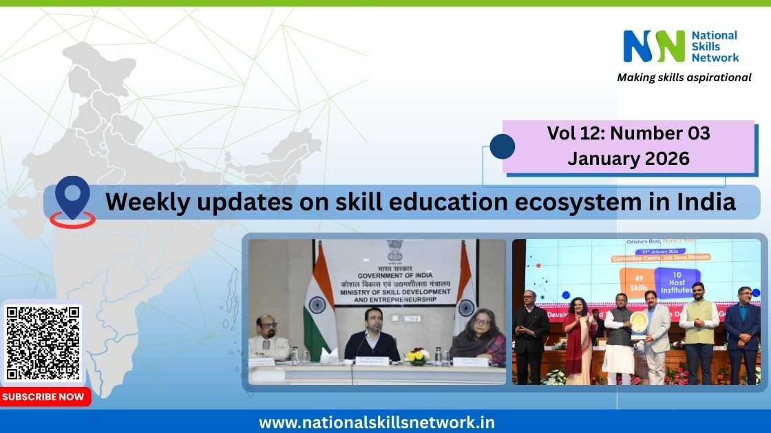 This week’s NSN weekly updates on skill education highlight how policy reforms, state-led ITI upgrades, global partnerships, apprenticeships, and AI-led skilling are converging to build a future-ready, learner-centric workforce.From NCVET’s unified skilling push to industry–academia collaborations and rising women participation in apprenticeships, the momentum is clear: skills are central to India’s growth story.Dive into this week’s updates and key developments.Read more: https://nationalskillsnetwork.in/newsbytes-skill-education-20th-jan-2026/#skilldevelopment #eduction #CSR #AI #ITIs #apprenticeships This week’s NSN weekly updates on skill education highlight how policy reforms, state-led ITI upgrades, global partnerships, apprenticeships, and AI-led skilling are converging to build a future-ready, learner-centric workforce.From NCVET’s unified skilling push to industry–academia collaborations and rising women participation in apprenticeships, the momentum is clear: skills are central to India’s growth story.Dive into this week’s updates and key developments.Read more: https://nationalskillsnetwork.in/newsbytes-skill-education-20th-jan-2026/#skilldevelopment #eduction #CSR #AI #ITIs #apprenticeships