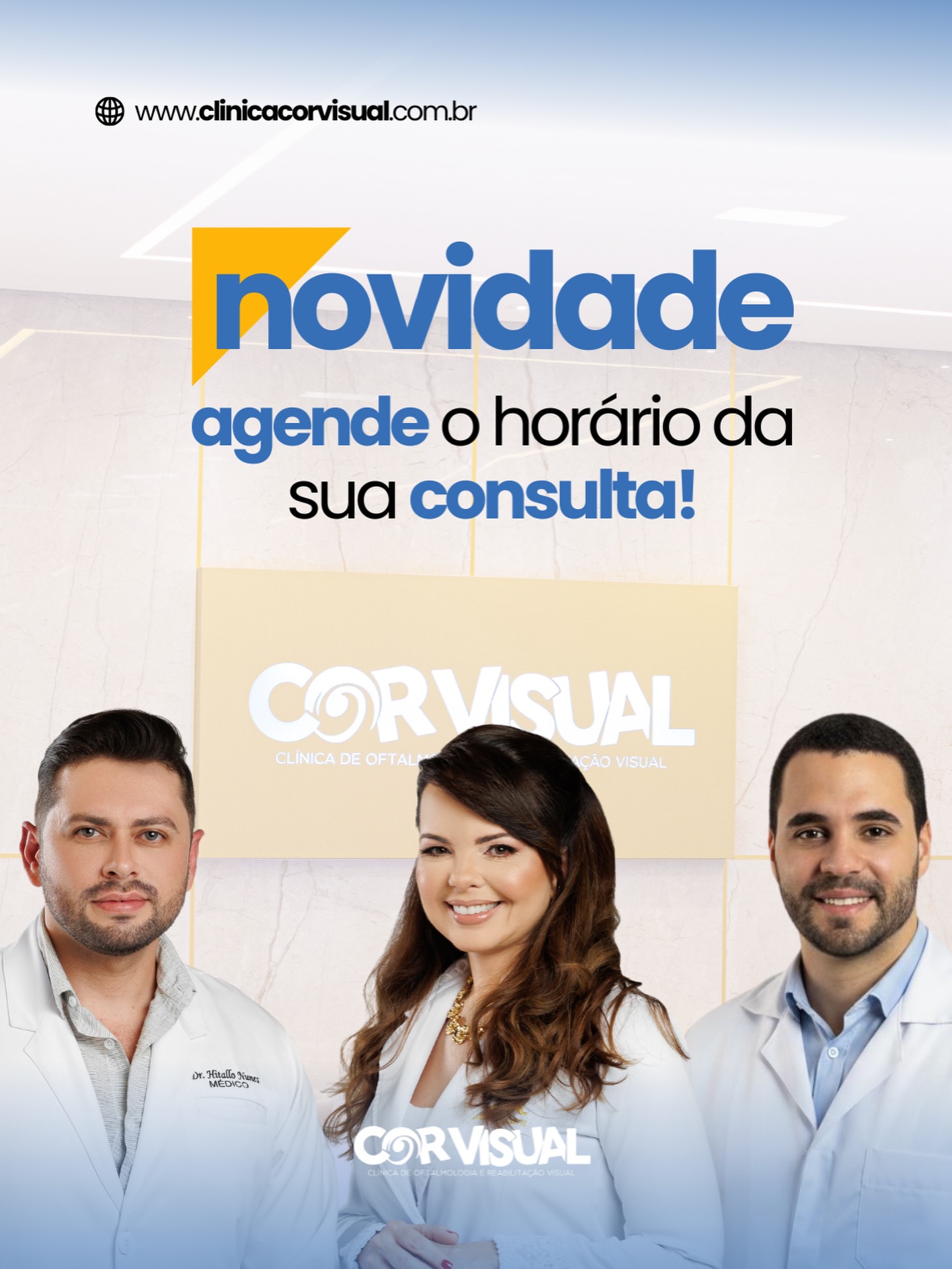 Novidade! Agora você pode agendar o horário da sua consulta oftalmológica aqui na Clínica Cor Visual! Mais praticidade, organização e cuidado com sua visão! 👁️💙
📌 Benefícios do agendamento:
- Comodidade para escolher o melhor horário.
- Menos tempo de espera.
- Atendimento mais fluido e previsível.
- Planejamento para exames e procedimentos.
- Mais conforto para idosos, crianças e pessoas com necessidades especiais.
🗓️ Médicos disponíveis para agendamento
🔸@DraSilvaneLara - CRM 5009
🔹@Dr.Hitallo - CRM 11101
🔸@Dr.PatrickAndradeOftalmo - CRM 17197
Agende sua consulta com qualquer um dos nossos profissionais pelo telefone da Clínica Cor Visual ou através do nosso WhatsApp! 📞💬
📞 (83) 3322.3590 / (83) 3063.3590
📲 WhatsApp (83) 99612.0813
⭐ Cuide da sua visão com quem entende de saúde ocular!
Venha para a Clínica Cor Visual e mantenha seu check-up oftalmológico em dia! ✨
-
Marketing e Produção Audiovisual: @Kactus.Agencia 🌵
#campinagrande #joaopessoa #paraiba #oftalmologista #oftalmologiapediatrica #oftalmologia #oftalmologistainfantil #clinicaoftalmologica #oftalmologistacampinagrande #oftalmologistacg #oftalmologistaparaiba #clinicadeoftalmologia #saudedosolhos #saudeinfantil #clinicacorvisual #corvisual #catarata #cirurigiadecatarata #cirurigiadecataratacampinagranande #lentesdecontato #lentedecontato #lentedecontatocampinagrande